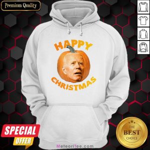 Funny Joe Biden Pumpkin Happy Christmas Hoodie - Design by Meteoritee.com
