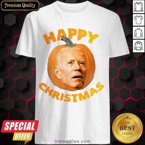 Funny Joe Biden Pumpkin Happy Christmas Shirt- Design by Meteoritee.com