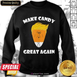 Funny President Trump 2020 Halloween Make Candy Corn Great Again Sweatshirt- Design by Meteoritee.com