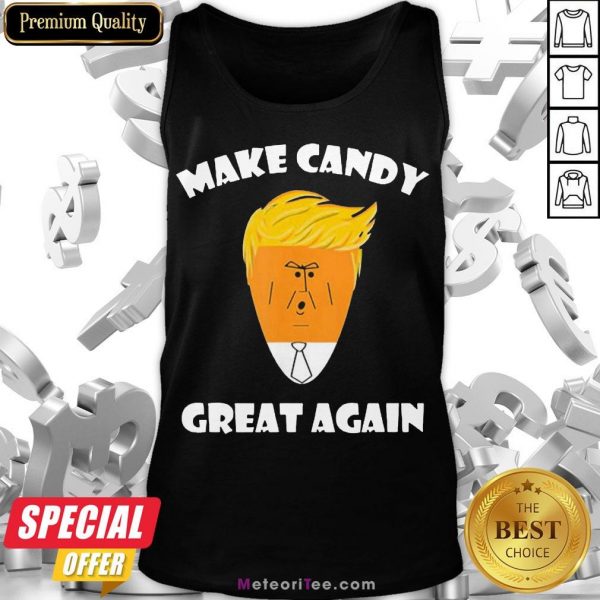 Funny President Trump 2020 Halloween Make Candy Corn Great Again Tank Top- Design by Meteoritee.com