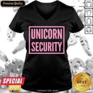 Funny Unicorn Security Halloween Unicorn Parent V-neck- Design by Meteoritee.com