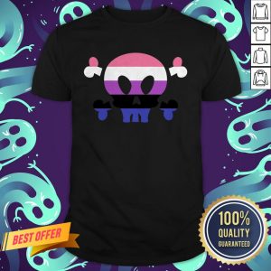 Genderfluid LGBT Pride Skull Halloween Shirt