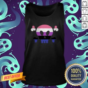 Genderfluid LGBT Pride Skull Halloween Tank Top