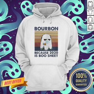 Ghost Mask Bourbon Because 2020 Is Boo Sheet Vintage Retro Hoodie