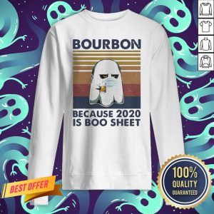 Ghost Mask Bourbon Because 2020 Is Boo Sheet Vintage Retro Sweatshirt