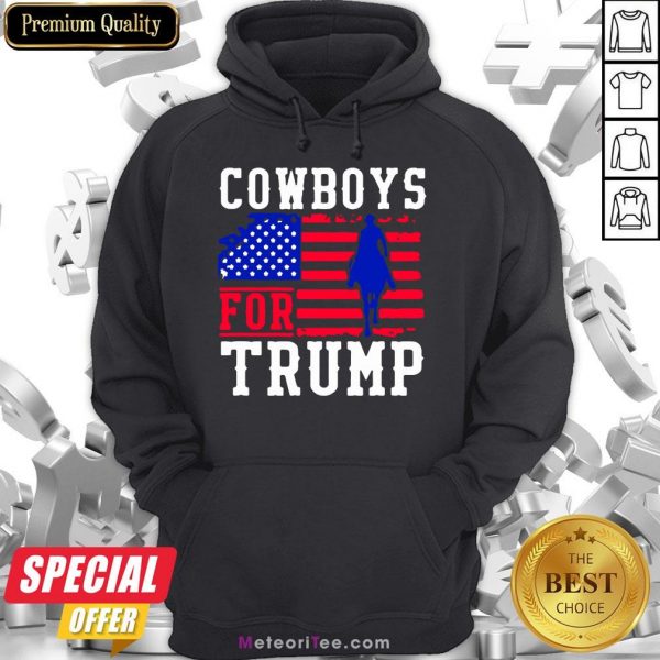Good Cowboys For Trump 2020 Hoodie- Design by Meteoritee.com