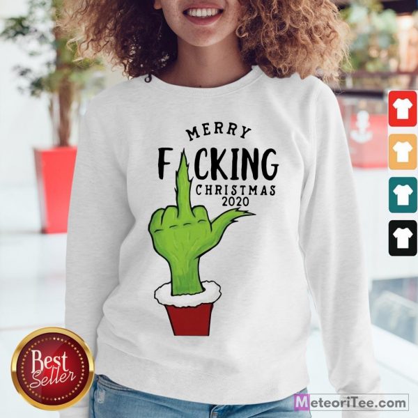 Good Grinch Merry Fucking Christmas 2020 Sweatshirt- Design by Meteoritee.com