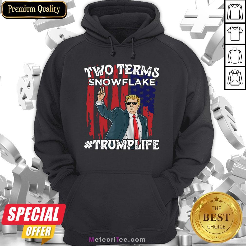 Good Two Terms Snowflake Vote President Trump US Flag Sunglasses Hoodie- Design by Meteoritee.com
