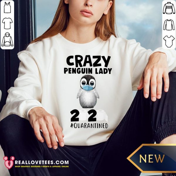 Happy Crazy Penguin Lady Face Mask 2020 Toilet Paper Quarantine Sweatshirt- Design by Meteoritee.com