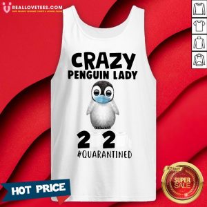 Happy Crazy Penguin Lady Face Mask 2020 Toilet Paper Quarantine Tank Top- Design by Meteoritee.com