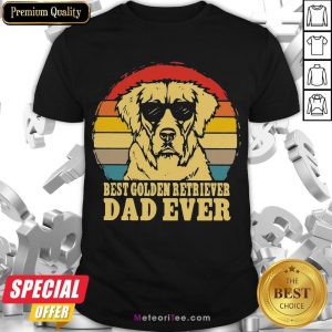 Hot Best Golden Retriever Dad Ever Vintage Shirt- Design by Meteoritee.com