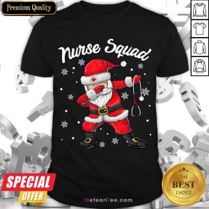 Good Christmas Scrub Tops Dabbing Santa Nurse Shirt- Design by Meteoritee.com