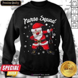 Good Christmas Scrub Tops Dabbing Santa Nurse Sweatshirt- Design by Meteoritee.com