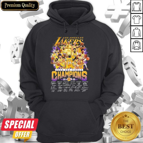 Los Angeles Lakers 2020 NBA Finals Champions Signatures Hoodie