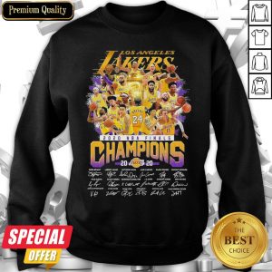 Los Angeles Lakers 2020 NBA Finals Champions Signatures Sweatshirt