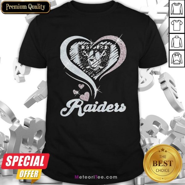 Love Oklahoma Raiders Logo Hearts Diamond Shirt