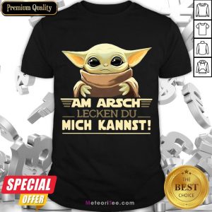Nice Baby Yoda Am Arsch Lecken Du Mich Kannst Shirt- Design by Meteoritee.com
