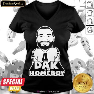 Nice Dak Is My Homeboy V-neck- Design by Meteoritee.com
