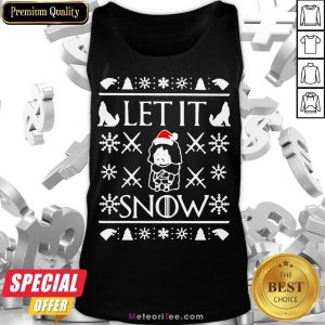 Nice Game Of Thrones Jon Snow Let It Snow Ugly Christmas Tank Top- Design by Meteoritee.com