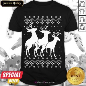 Nice Rentier Ugly Christmas Weihnachten Lustig Geschenk Langarmshirt Shirt- Design by Meteoritee.com