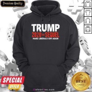Nice Vintage Trump 2020 The Sequel Long Sleeve Hoodie- Design by Meteoritee.com