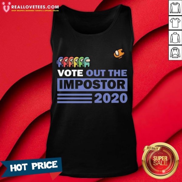 Nice Vote Out The Impostor Among Us 2020 Tank Top- Design by Meteoritee.com