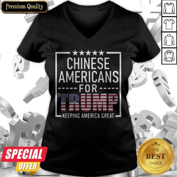 Official Chinese Americans For Trump Conservative Gift 2020 Election V-neck