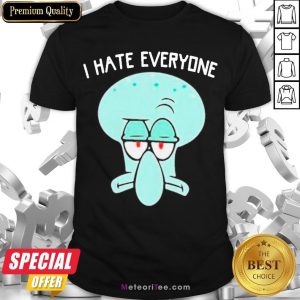 Official Squidward Tentacles I Hate Everyone Shirt- Design by Meteoritee.com