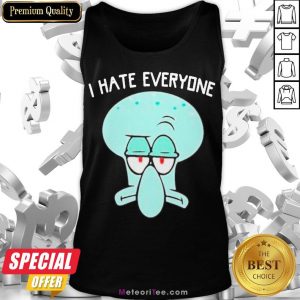 Official Squidward Tentacles I Hate Everyone Tank Top- Design by Meteoritee.com