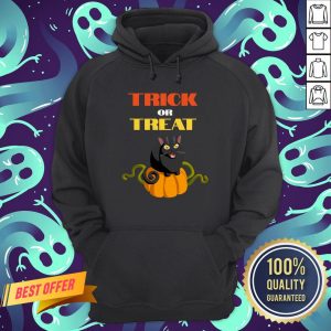 Trick Or Treat Funny Pumpkin Cat Halloween Hoodie