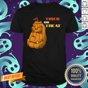 Trick Or Treat Mean Pumpkin Face Halloween Shirt