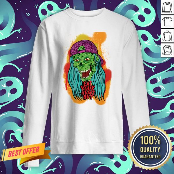 Zombie Chick Eat Your Heart Out Dia De Los Muertos Day Dead Sweatshirt