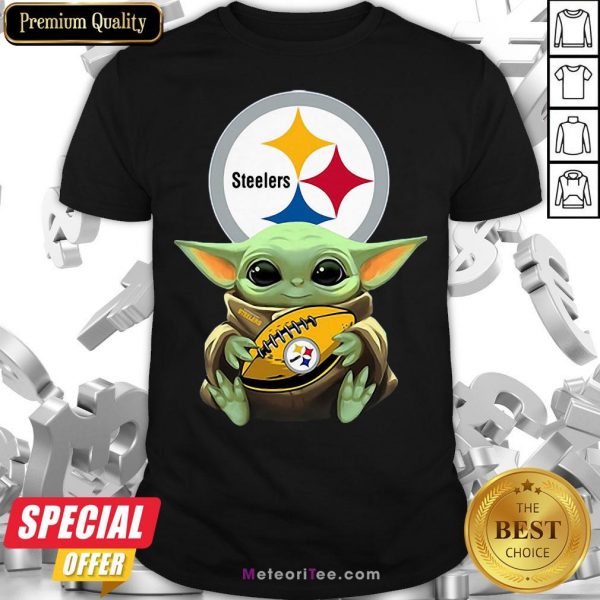 Awesome Baby Yoda Steelers Hug Rugby Shirt