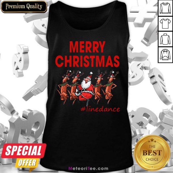 Awesome Santa Clau Merry Christmas Line Dancing Tank Top