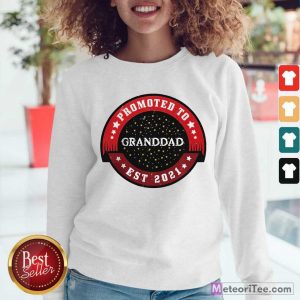 Promoted To Granddad Est 2021 Grandpa Again 2021 Sweatshirt - Design By Meteoritee.com