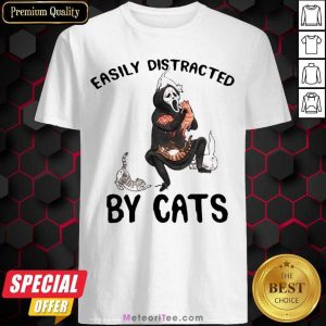 Easily Distracted By Cats Shirt - Design By Meteoritee.com