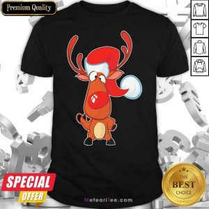 Nice Reindeer Hat Santa happy Christmas Shirt