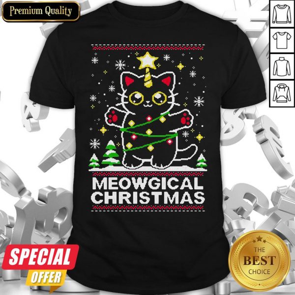 Premium Cat Meowgical Christmas Ugly Sweat Shirt