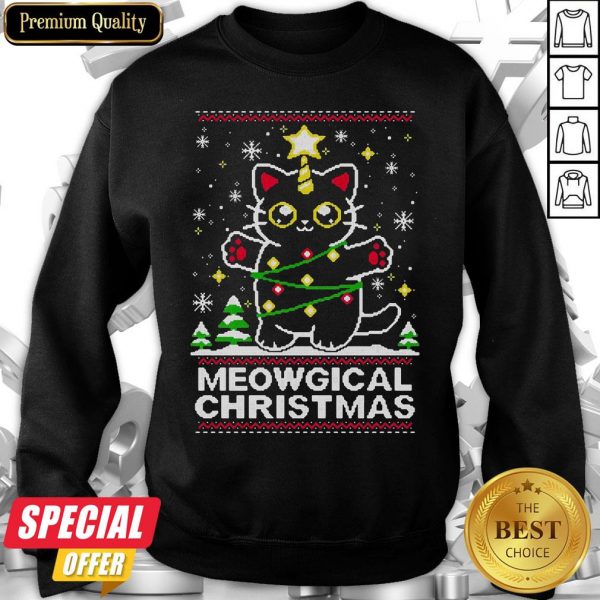 Premium Cat Meowgical Christmas Ugly Sweat Sweatshirt
