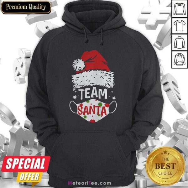 Team Santa Face Mask Christmas 2020 Cost Hoodie - Design By Meteoritee.com
