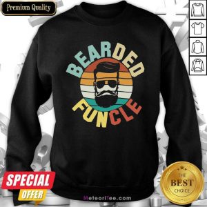 Bearded Funcle Vintage 2021 Sweatshirt - Design By Meteoritee.com
