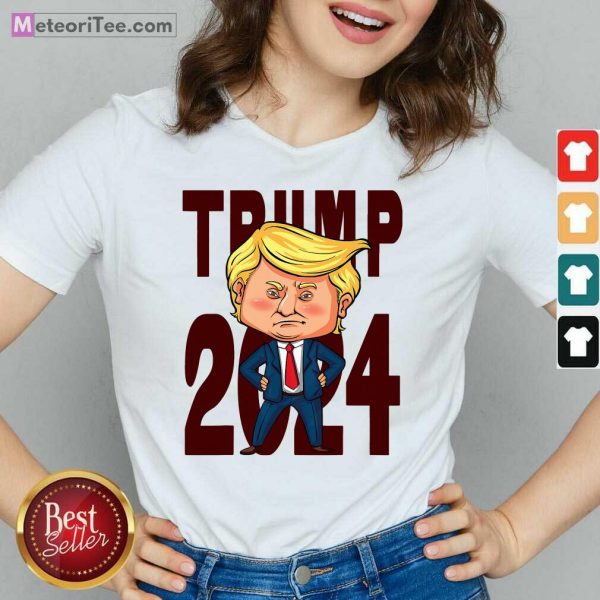 Donald Trump 2024 V-neck - Design By Meteoritee.com