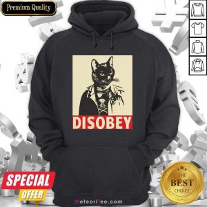 Radical Cat Disobey Hoodie- Design By Meteoritee.com