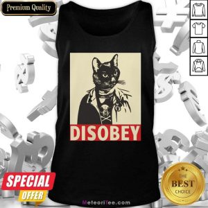 Radical Cat Disobey Tank Top - Design By Meteoritee.com