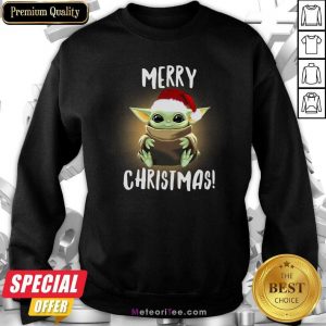Santa Baby Yoda Merry Christmas Sweatshirt - Design By Meteoritee.com