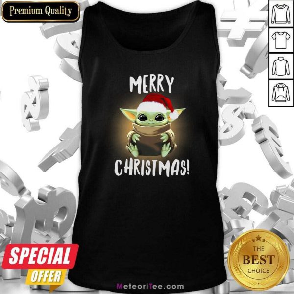 Santa Baby Yoda Merry Christmas Tank Top - Design By Meteoritee.com