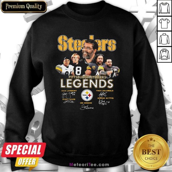 Steelers Pittsburgh Steelers Legends Signatures Sweatshirt - Design By Meteoritee.com