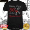 Stepping Into My 50th Birthday Quarantined Wine Bling Shirt - Design By Meteoritee.com