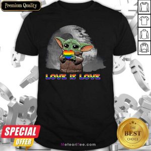 Baby Yoda Hug Autism Hear Love Is Love Shirt - Design By Meteoritee.com