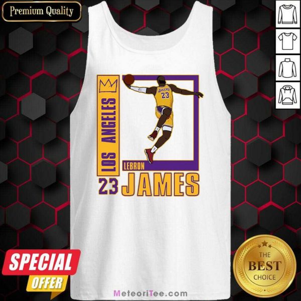 Los Angeles Lakers Lebron James 23 Tank Top- Design By Meteoritee.com